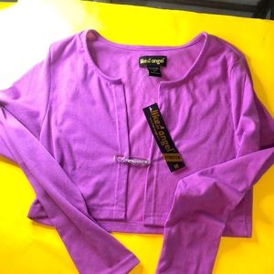 Like an Angel crop top purple MEDIUM